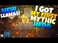 I GOT MY FIRST MYTHIC HERO!!! NEW Smörgåsbord Llamas | Fortnite Save The World