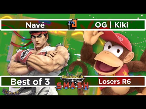 Kiki (Diddy Kong) vs Nave (Ice Climbers, Ryu) Losers R6 - Boardwalk Smash #33 - SSBU