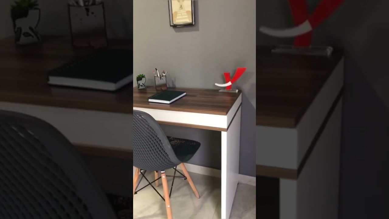 Thumbnail do vídeo - Escrivaninha Mind - Carvalho/Branco