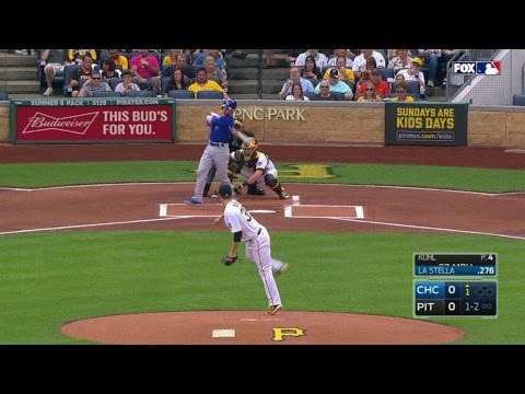 CHC@PIT: Kuhl strikes out La Stella on a foul tip