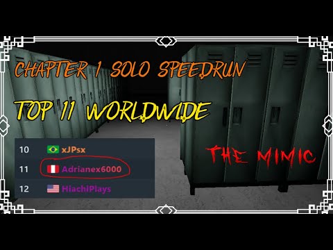 SOLO SPEEDRUN CHAPTER 1 NORMAL MODE (TOP 11 WORLDWIDE) | The Mimic - Roblox