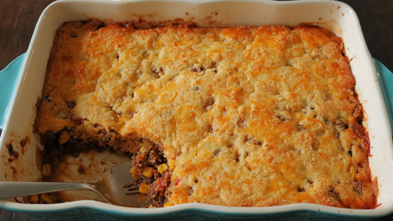 Easy Taco Cornbread Casserole