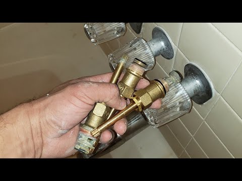 How To Repair Replace 3 Handle Shower Valve