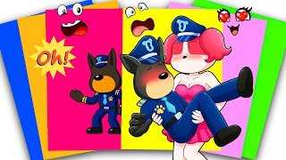 [PaperDIY] SHERIFF PAPILLON Dates a FAKE DOBIE 😢 The Real DOBIE Shocked 😱 | Sticker Book DIY