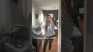 baggy clothes vs bikini #shorts #tiktok #youtubeshorts #bikini
