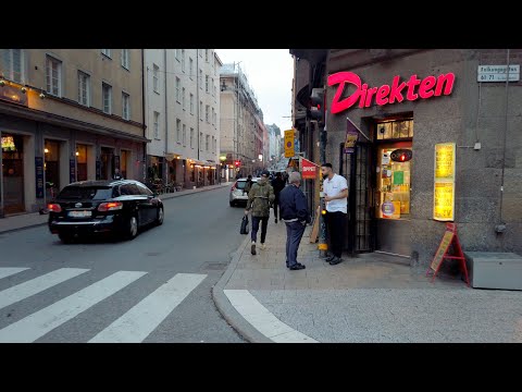 Walking in Stockholm: Östgötagatan, Södermalm (4K 60fps, Street Sounds ASMR)