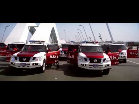 AMazing ABU DHABI TRAFFIC POLICE CAR CHASE  in action engish