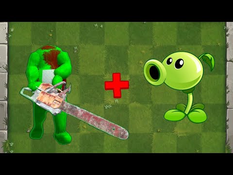 Slendytubbies Dipsy + Peashooter Fusion - Plants vs Zombies Animation