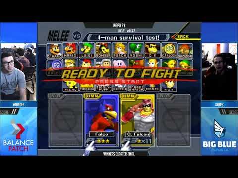 NGPU 21 SSBM - Younger (Falco) vs. Klaps (C. Falcon) - Melee WQF