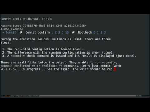 Taking notes for a Juniper lab with Emacs and Org mode