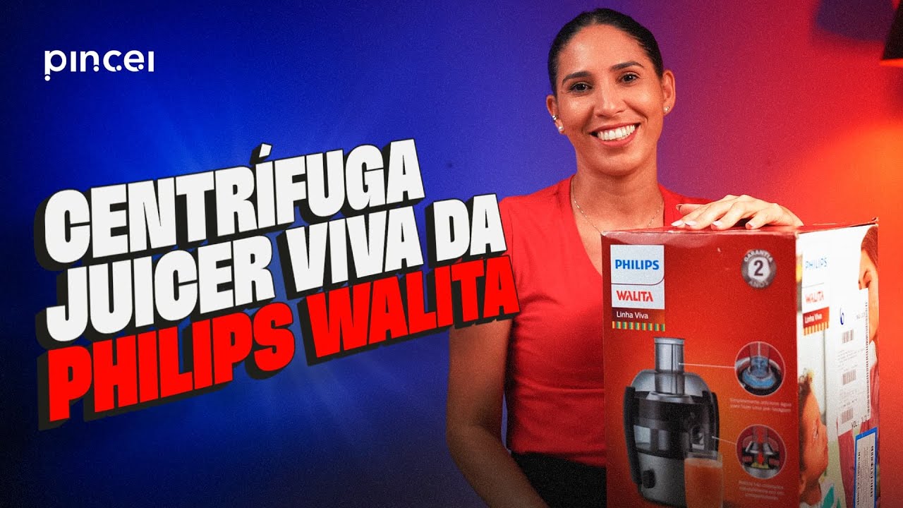 Miniatura da avaliação em vídeo de Centrífuga Philips Walita Viva 500W Preto