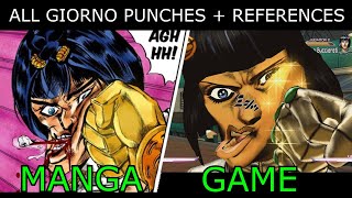 All Gold Experience Punches + Manga References - JoJo's Bizarre Adventure All Star Battle R