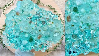 Gorgeous Crystal Resin Beach Tray