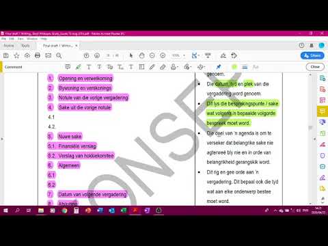 Afrikaans Graad 12   Agenda en Notule