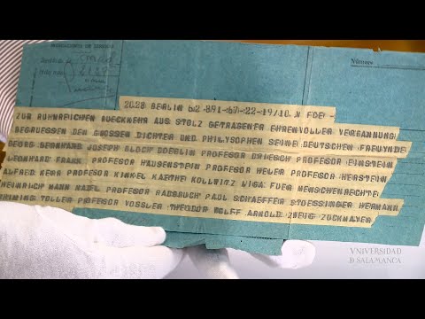 La USAL identifica un telegrama de Einstein a Unamuno