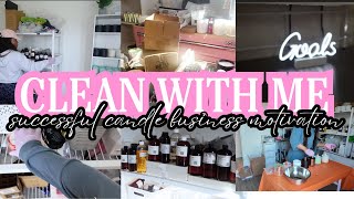 CANDLE BUSINESS VLOG: deep candle studio cleaning+ 60 second shelf + bbw laundry haul + more