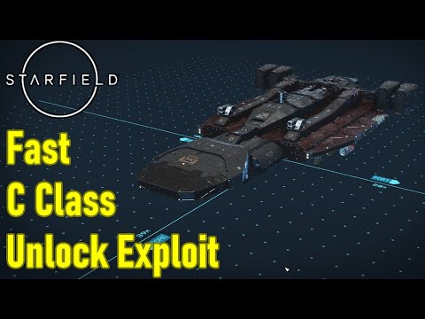 How to unlock class C ships FAST, Piloting skill exploit & fast starship design level 4 in Starfield