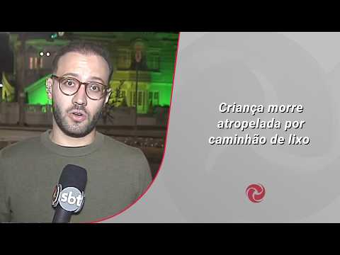 Criança morre atropelada por caminhão de lixo
