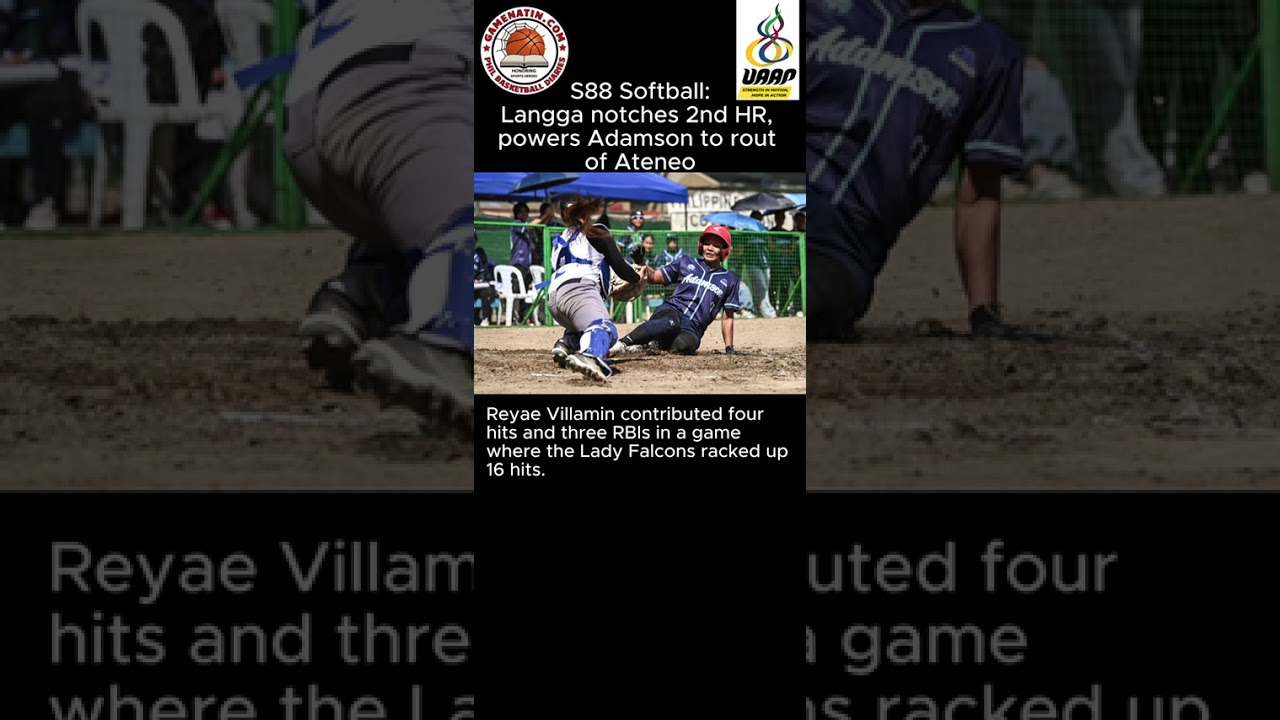 UAAP Women's Softball:  Adamson blows out Ateneo, 25-0, in just 3 innings of mercy-rule game