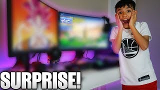 Surprising Little Brother With Insane Fortnite Gaming Setup!