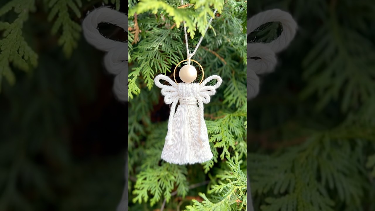 Making Macrame Angel - DIY Christmas Ornament #decoration #crafts #decor #tutorial