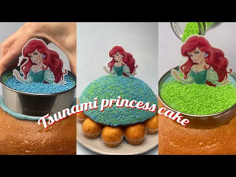 Tsunami Princess Cake -Arielle Princess pull me up cake