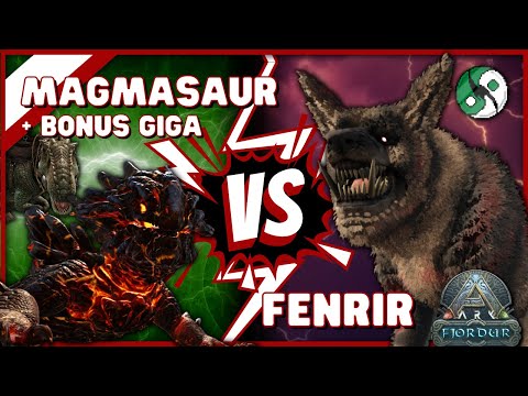 Magamasaur und Giga VS Alpha Fenrir Ark Fjordur Bosskampf