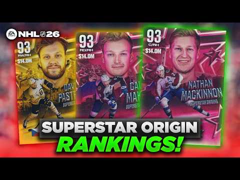 MAKE THESE CARDS! NHL 26 HUT SUPERSTAR ORIGIN EVENT RANKINGS!