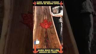 faa voc mesmo - mesas de resinas epxi #shorts