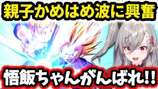 親子かめはめ波を撃つ悟飯を懸命に応援する響咲リオナ【ドラゴンボール/ホロライブ切り抜き 】