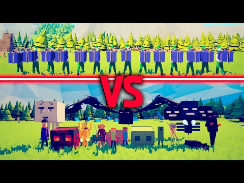 PRESENT ELF Team vs MINECRAFT Team - Totally Accurate Battle Simulator | TABS