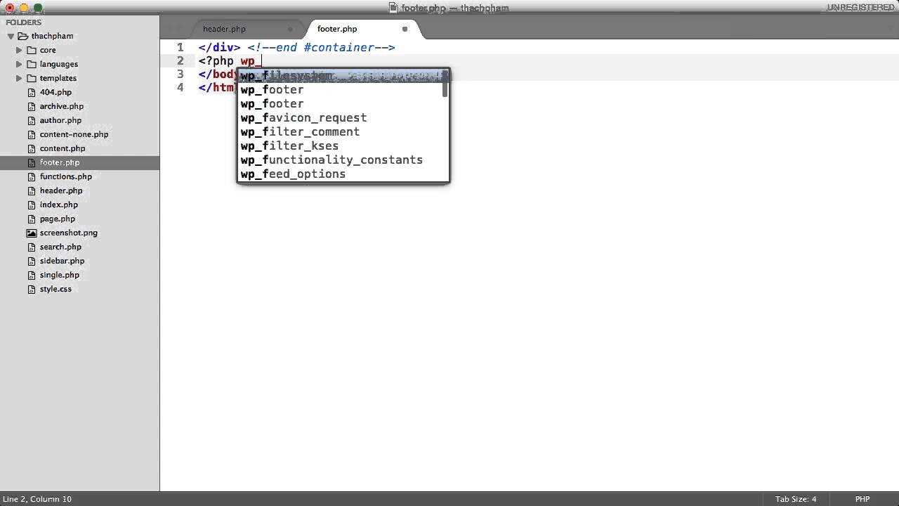 [Lập trình theme WordPress - 06] Code cho footer.php