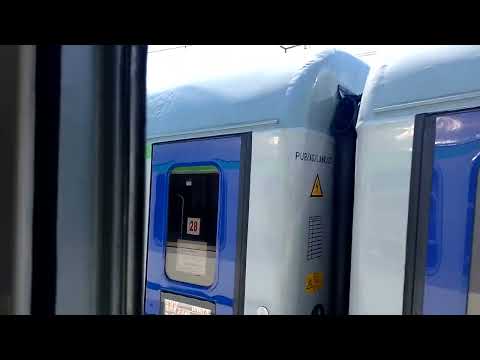 Odjazd EP08-001 ,,Świnki" ze stacji Nowy Dwór Mazowiecki