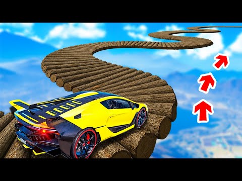 ¿PUEDE UN LAMBO PASAR POR UN PUENTE DE TRONCOS EN GTA 5? - EXPERIMENTA EN GTA 5