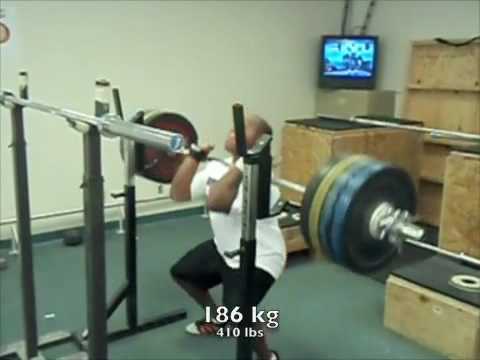 186 kg front squat  @ 86kg - 410 pounds