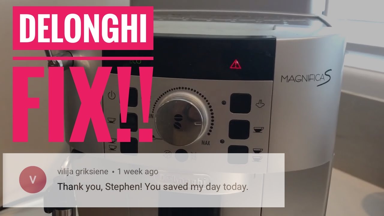 Delonghi Magnifica Red Triangle Alert won’t turn on