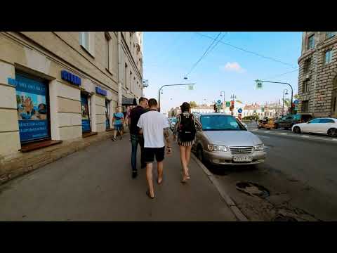 Walk from Vasileostrovskaya metro station to Malaya Morskaya Street.Part 1
