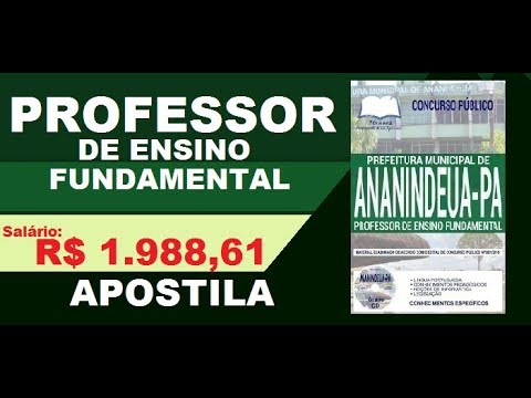 Apostila Concurso Prefeitura de Ananindeua PA 2019 Professor de Ensino Fundamental