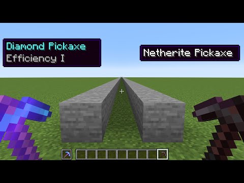 efficiency I diamond vs netherite pickaxe