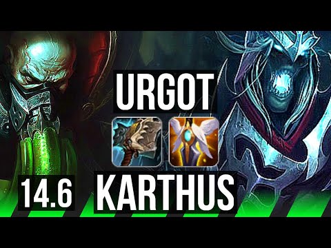 URGOT vs KARTHUS (JNG) | 1500+ games, 10/3/8, Dominating | KR Master | 14.6
