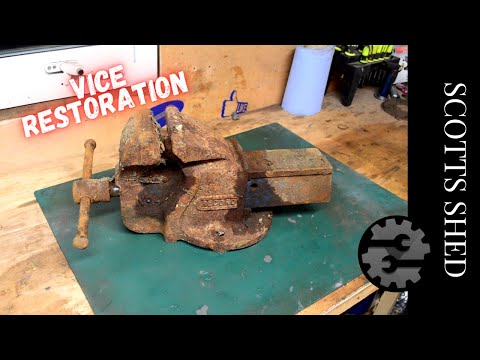 Rusty Deadlocked Vise Restoration Record No 4