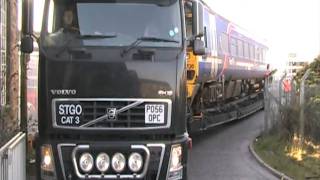 preview picture of video 'Moveright International Leaving Scotrail Depot In Inverness'