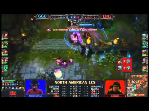 GGU Vs Dignitas Scarra Zed   Fan Made Highlights   NA LCS W9D2 2013 MUST SEE