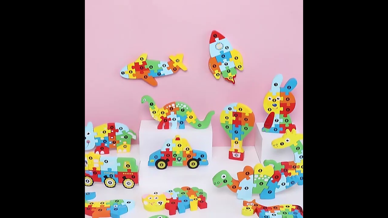 Popular Funny Wooden 3D Puzzle Learning Jigsaw Puzzles