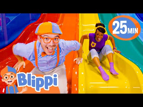 INDOOR PLAYGROUND Dance and Play LOOP | Blippi & Meekah | Get The Wiggles Out | Fun Kids Songs