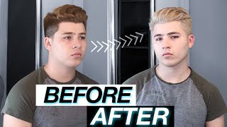 HOW TO DYE YOUR HAIR PLATINUM BLONDE AT HOME l MEN HAIR TUTORIAL 2021