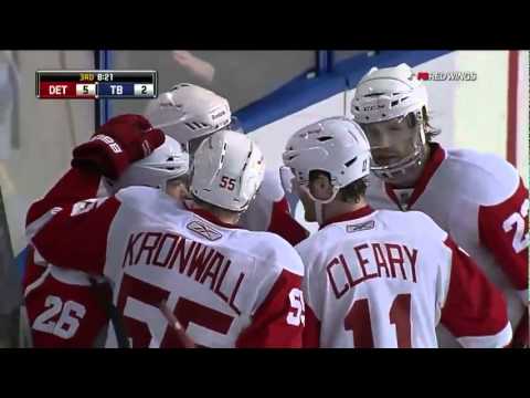 Jiri Hudler To Pavel Datsyuk Goal 2/17/11 @ Tampa Bay