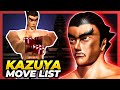KAZUYA MISHIMA MOVE LIST Tekken 1