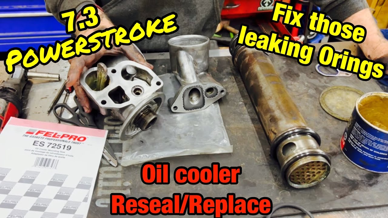 7.3 Powerstroke oil cooler reseal/replace