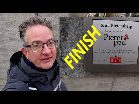 ZESENTWINTIGSTE etappe PIETERPAD, van VALKENBURG naar SINT PIETERSBERG, pieterpad2 etappe 13, FINISH
